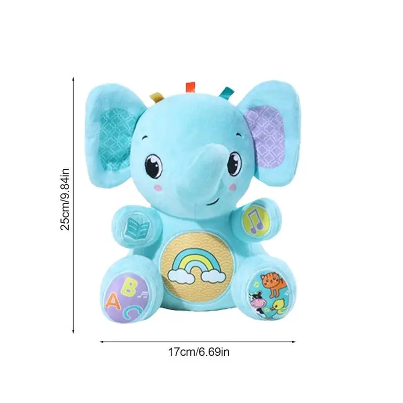 Brinquedo de pelúcia calmante para crianças, Music Sleep Companion, Chuteira portátil para dormir, Boneca animal macia interativa