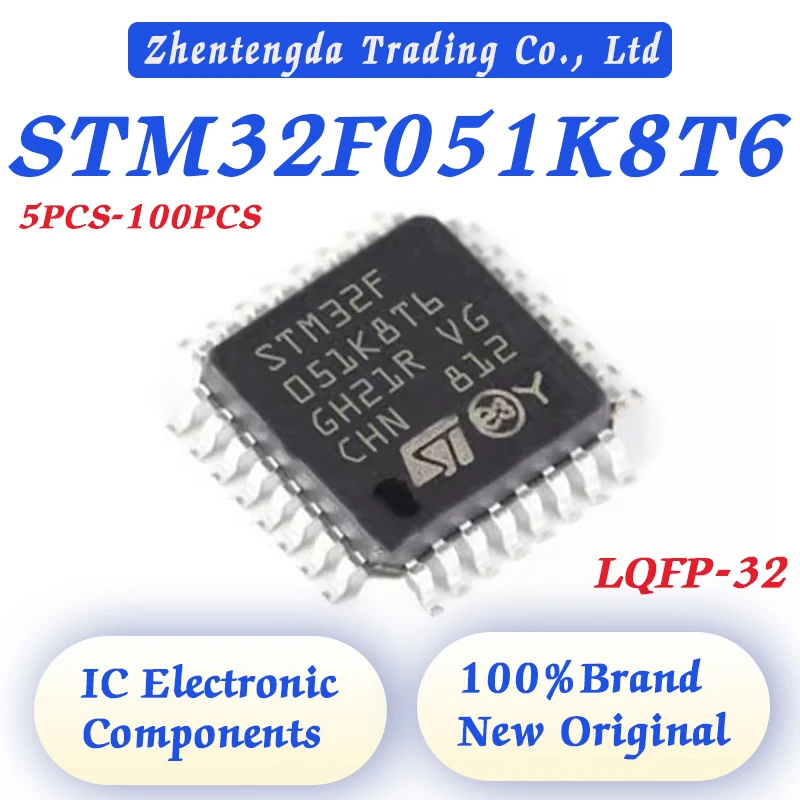 5PCS-100PCS STM32F051K8T6 STM32F051K8 STM32F051 STM32F0 STM32F STM32 STM IC MCU ChipLQFP-32