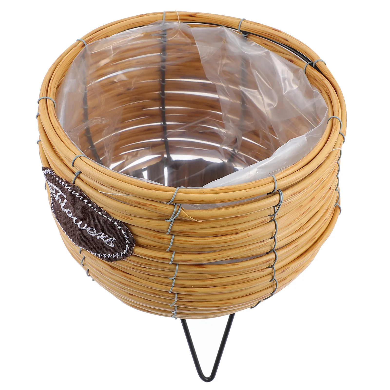 

1 pc Succulent Pot Desktop Rattan Flowerpot Exquisite Plant Holder For Small Plants Cacti Herbs Modern Balcony Flower Rack