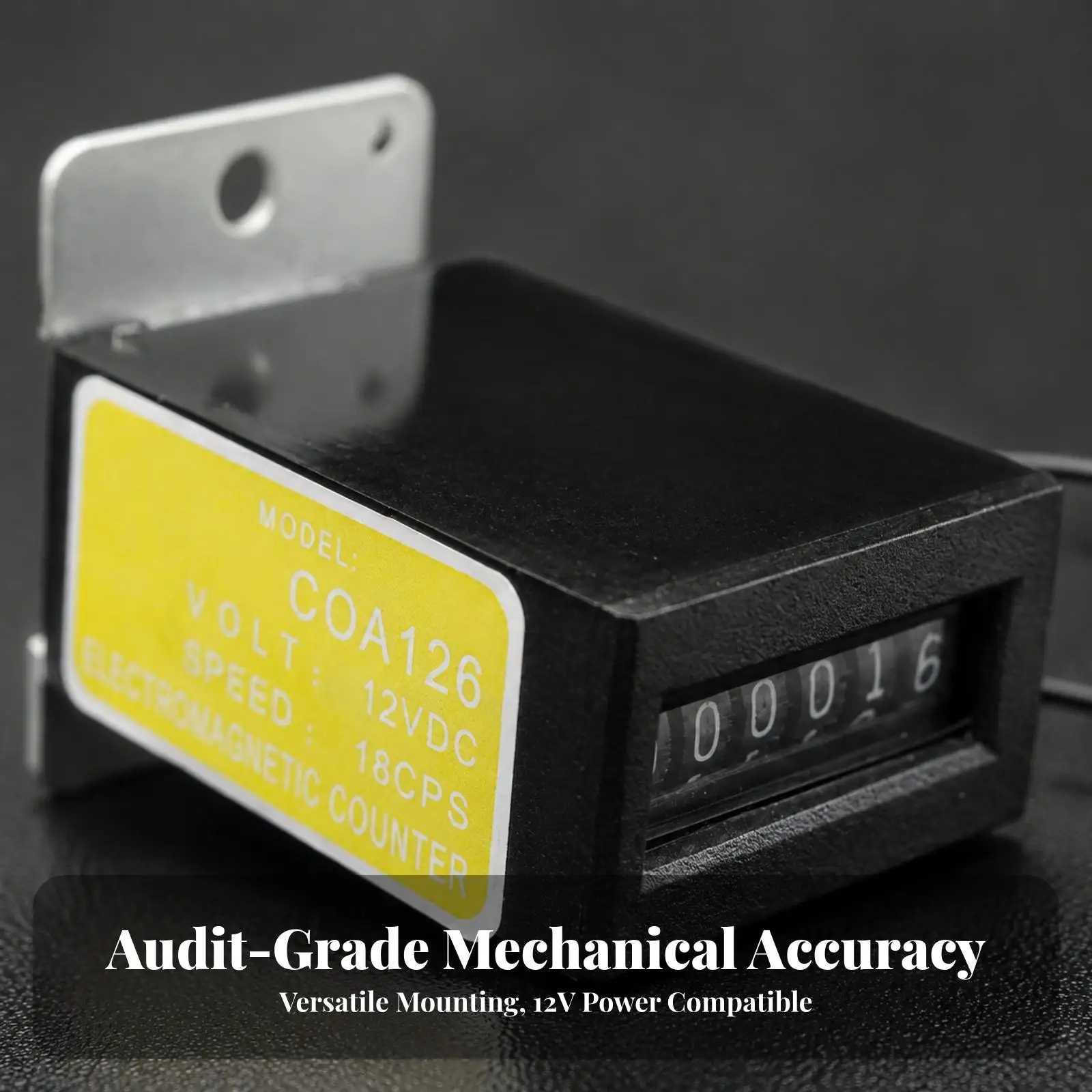 Six Wheel Mechanical Counter for Amusement Machines with Clear View Window and 18 CPS Rate
