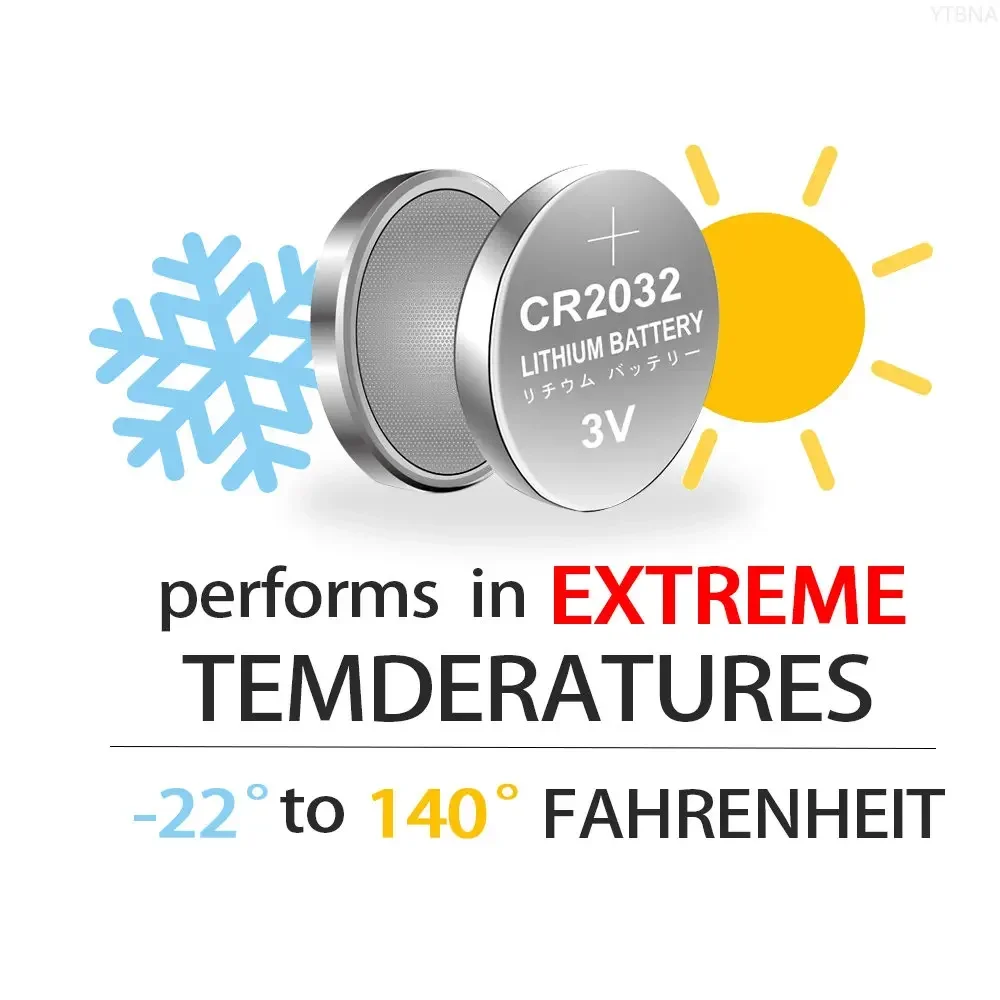 بطارية ليثيوم بزر 3 فولت CR2032 للساعة ، آلة حاسبة ، سيارة ، ريموت ، DL2032 ، ECR2032 ، BR2032 ، pr2032 ، CR ، أصلي