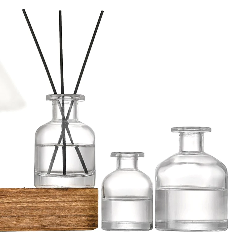 1Pcs 50ml Home Fragrance Diffuser Bottle Glass Container Reed Diffuser Essential Oil Bottle Oil Diffusers Sticks Party Gifts