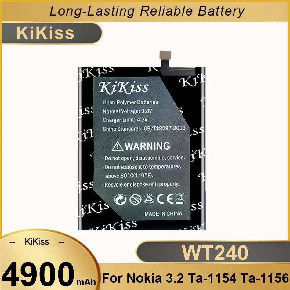 

Быстрая зарядка для Nokia 3.2 TA-1154 TA-1156, аккумулятор мобильного телефона 4900 мАч WT240