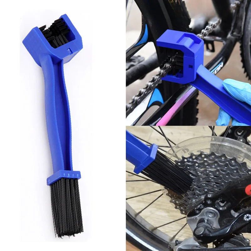 Universal Chain Cleaning Brush, Bicycle Motorcycle Gear Flywheel Crankset Cleaner Tool for Road Mountain Bikes & Motorbikes