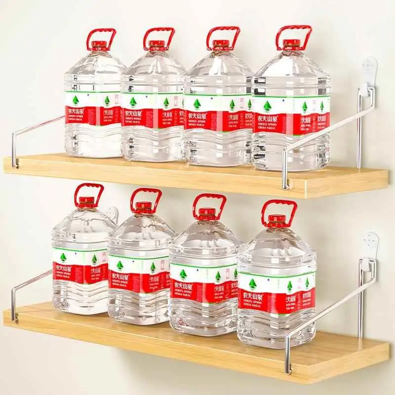 Prateleira de Parede Sem Perfuração para Sala de Estar, Suporte para Projetor e Roteador, Estante de Livros Suspensa para Quarto