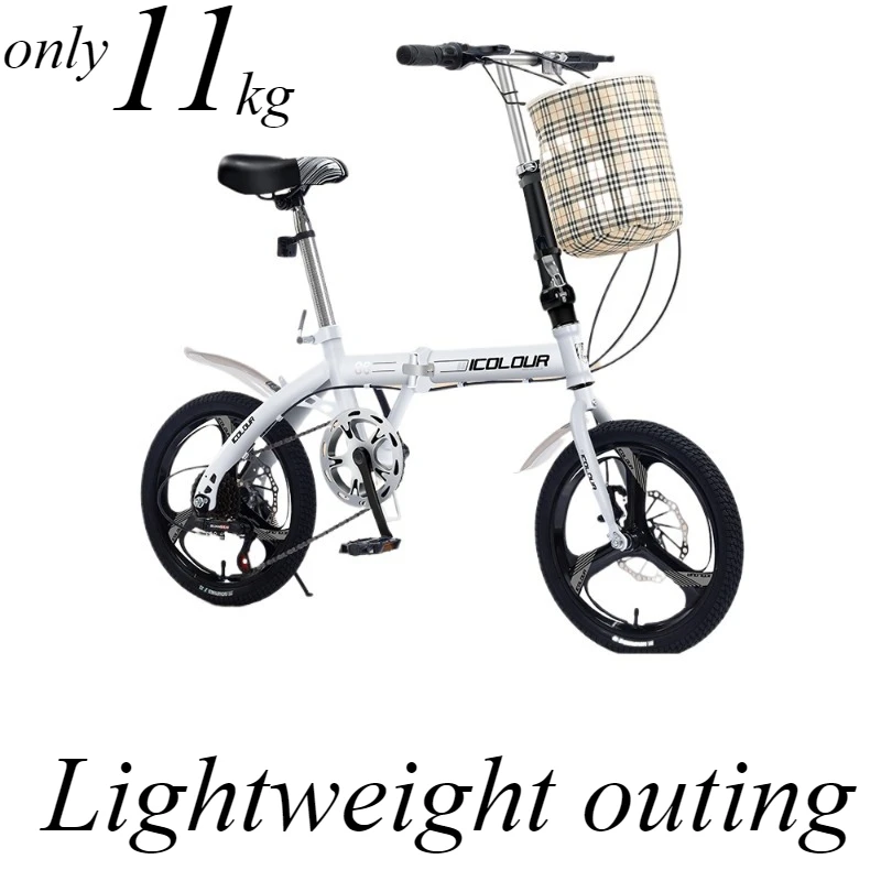 

Foldable bicycle women's ultra-light portable bicycle small installation-free mini new 12inch speed adult male