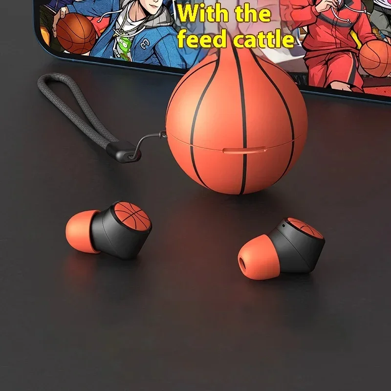

Basketball Bluetooth Earbuds Long Battery Life Touch Control Wireless Headphones Call Noise Canceling HIFI Stereo Earphones