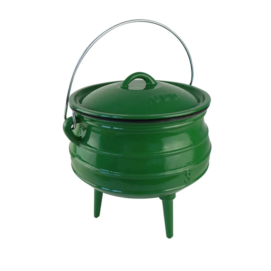 Fireplace Cooking 4 Litre Pre-Seasoned Cast Iron Dutch Oven Outdoor Cooking Pot Campfire Cookware