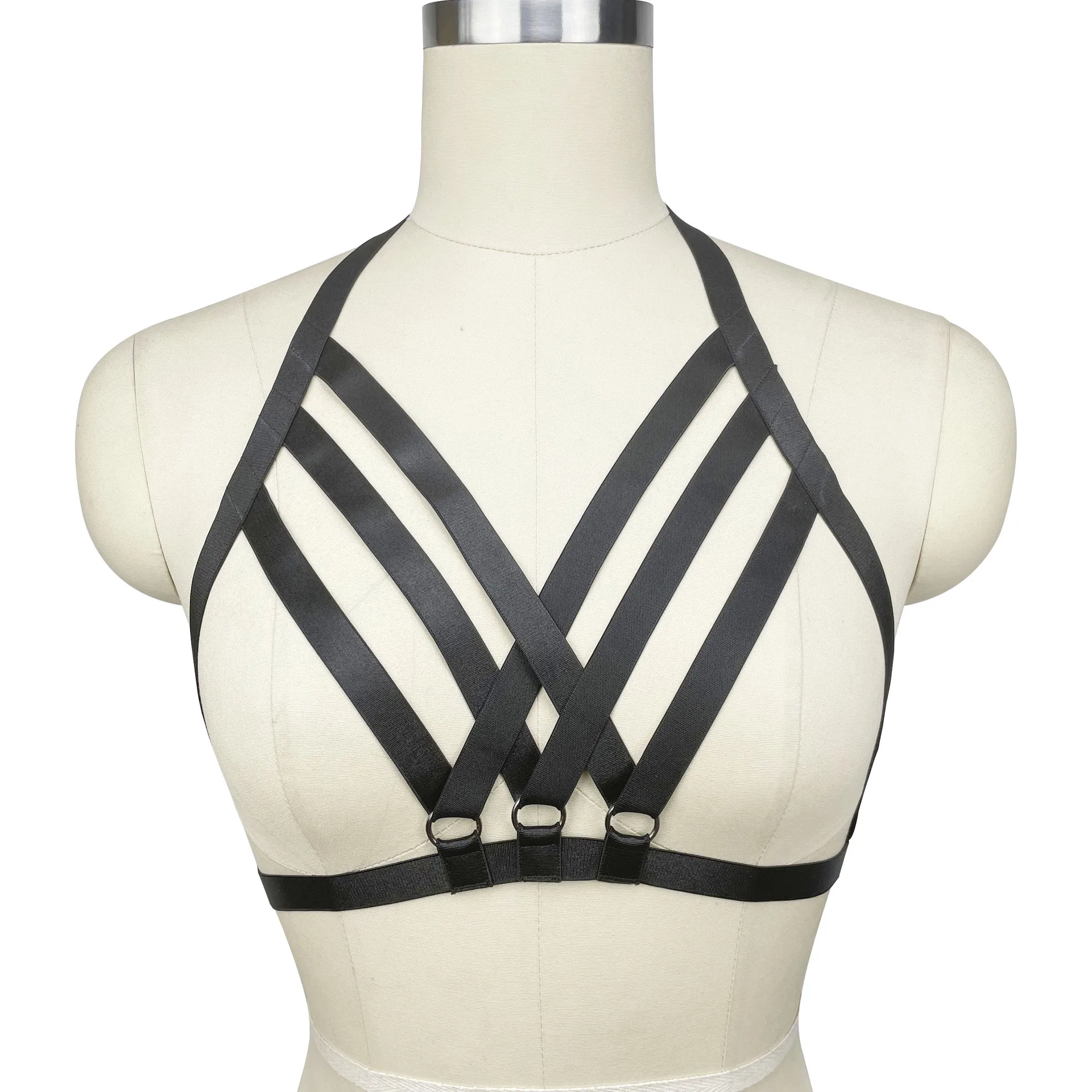 

Sexy Body Harness Bra Women Soft Strappy Hollow Out Tops Caged Bra FestivaRave Bondage Harness Lingerie