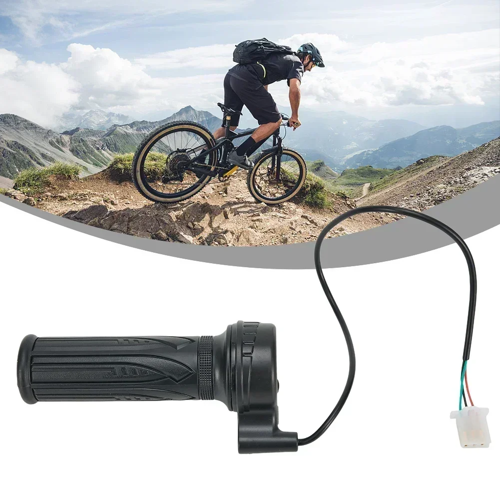 Electric Bike Bicycle Twist-Throttle High/Medium/Low Speed/Forward/Reverse Wire Throttle Grip For Electric Scooter Bike Handleba