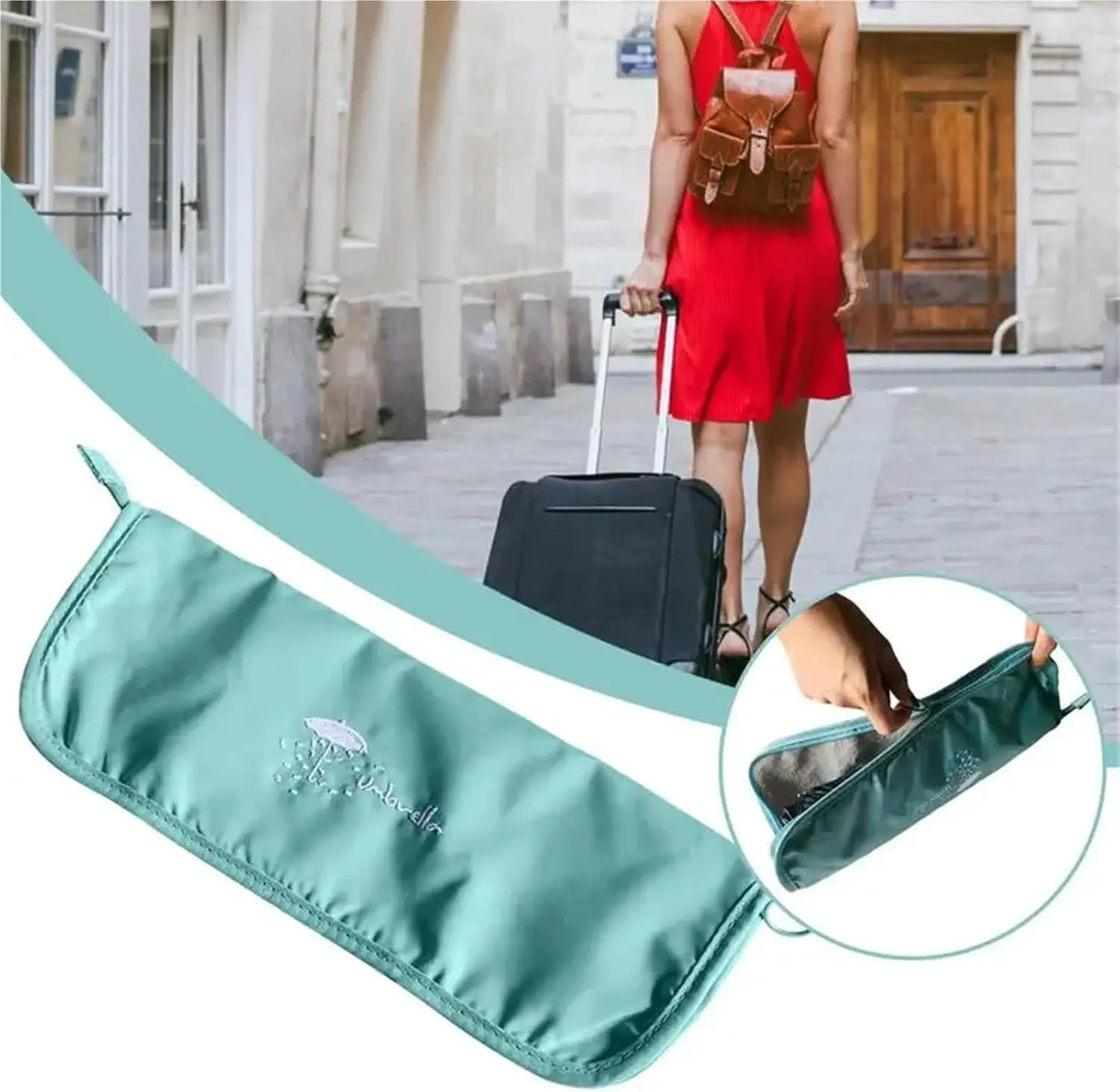 Regenschirm-Tasche, wasserdicht, faltbar, Nassschirm-Tragetasche, wasserdichte Tasche, Reise-Regenschirme-Abdeckung, vielseitig einsetzbar für Zuhause, Camping