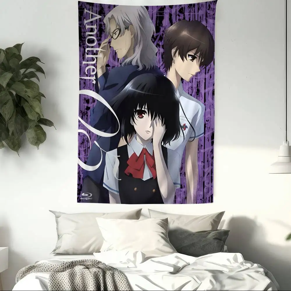 Horror Anime Another Anime Tapestry Hippie Flower Wall Carpets Dorm Decor Cheap Hippie Wall Hanging