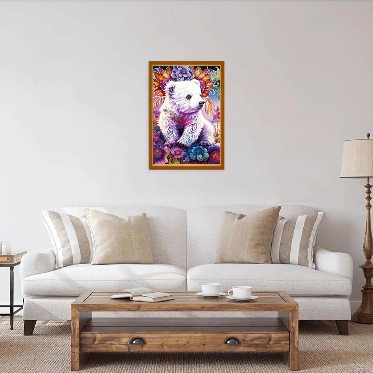 Quebra-cabeças para adultos/crianças 300 peças coloridas juba urso quebra-cabeças famílias jogos brinquedo para casa arte decoração quebra-cabeças