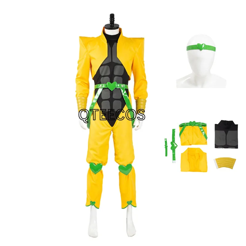 

Anime JOJO Bizarre Movie Dio Brando Cosplay Costume Gold Patent Leather Women Men Halloween Outfits