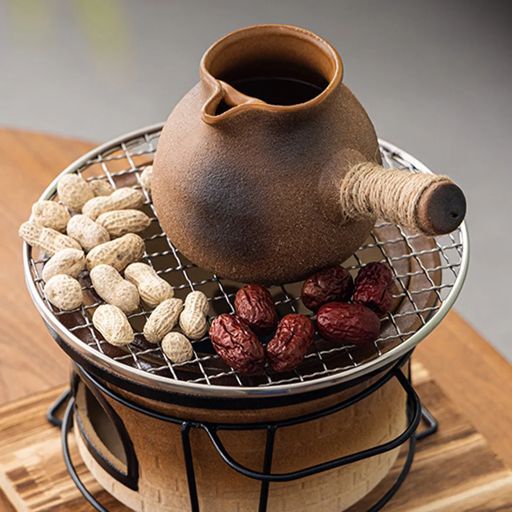 

Глиняный чайник для плиты в винтажном стиле, походный чайник-котелок, идеально подходит для кемпинга, барбекю, путешествий, подачи чая, кипячения воды