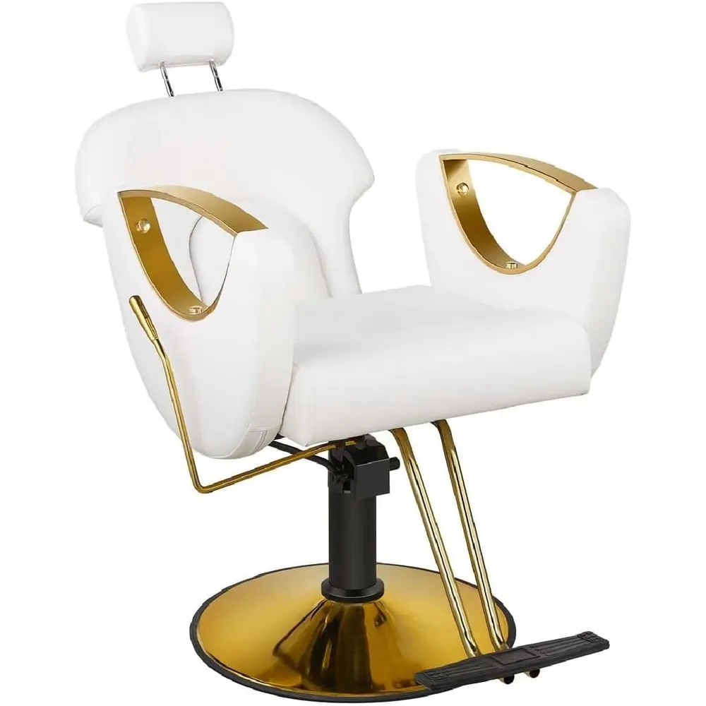 

Adjustable Reclining Styling Chair for Professional Haircuts, White