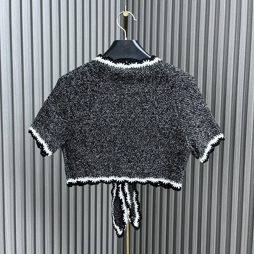 Damen bekleidung Doppel faden gestrickt kleine Strickjacke Nr. 8