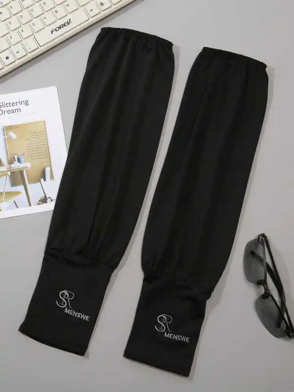 Men's Ice Silk Arm Covers - close-up view