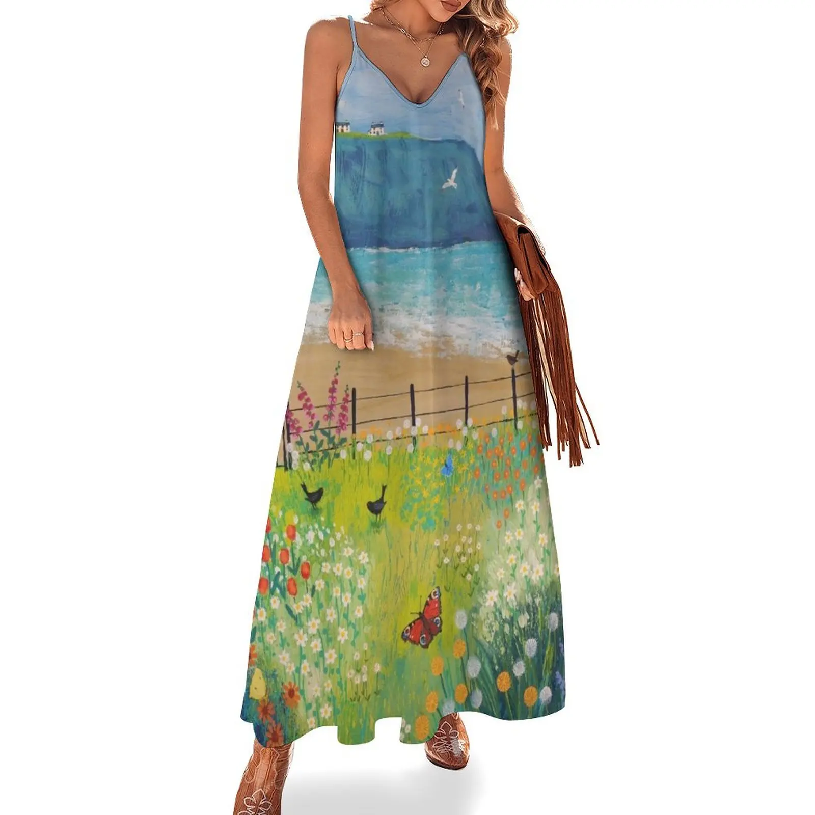 

Garden Beside the Sea Sleeveless Dress african dresses for woman women's elegant loose dresses prom dress 2024 Dress vintage