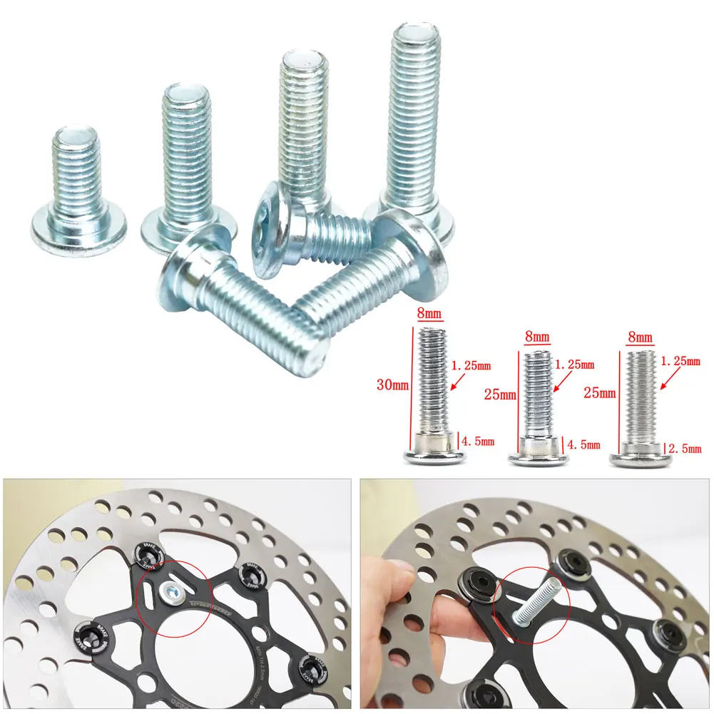 10Pcs Motorrad Bremsscheibe Rotor Schrauben Schrauben M8 * 1,25mm Carbon Stahl 8,8 Hebel Universal Für Honda Yamaha kawasaki Suzuki