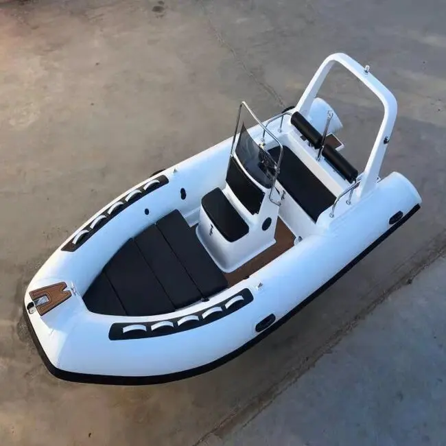 Best Selling Rib 480 Sport Yacht Inflatable Racing/Fishing Boat 6 Persons Durable PVC Hypalon Fiberglass Stylish Fishingpromote
