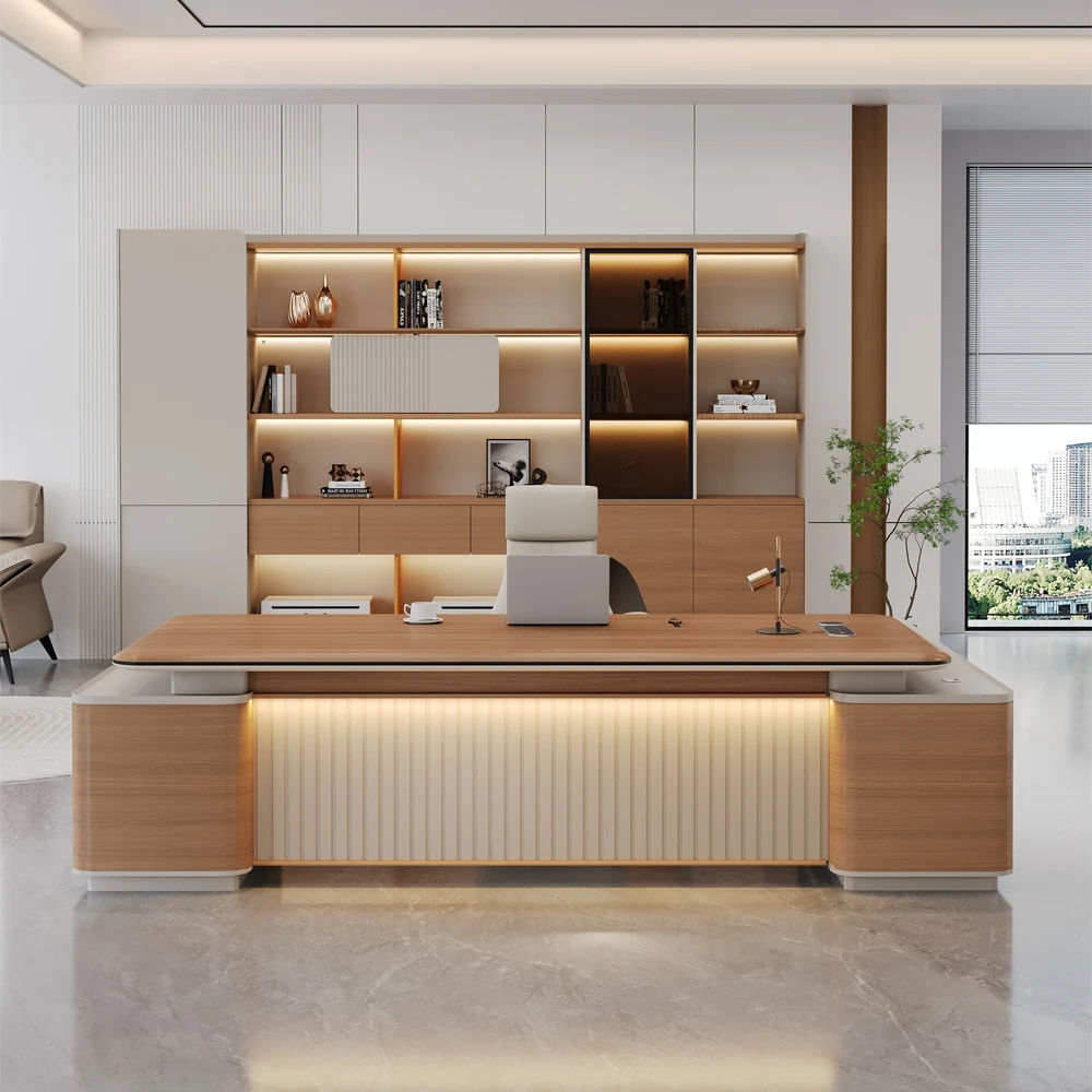 High Quality Wooden Desk Office Furniture Modular Desk Small Office Simple Desk and Chair for Home Office