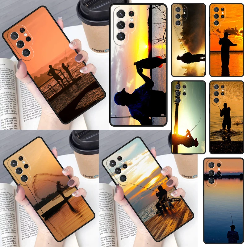 FLY FISHING FISHERMAN Cover For Samsung Galaxy S23 Ultra S22 S20 S21 FE S8 S9 S10 Plus Note 10 20 Ultra phone Case