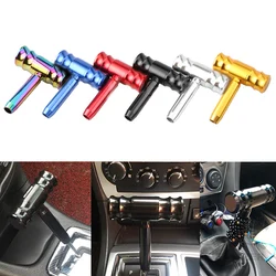 Universal 114mm Car Auto T Shape Aircraft Joystick Gear Shift Knob Aluminum Alloy Gear Shift Gear Shifter Stick Levers Head