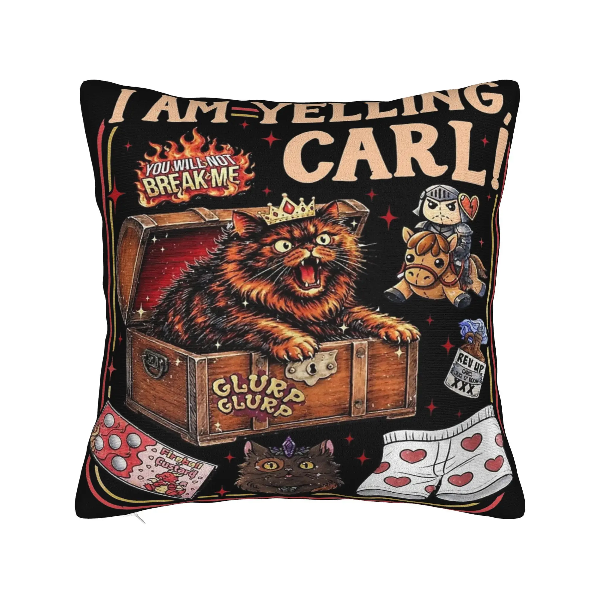 Decorative Pillowcase Viva La Revolution Carl Cat Lover Merch Home  Pillow Case Cover Square Multi Size