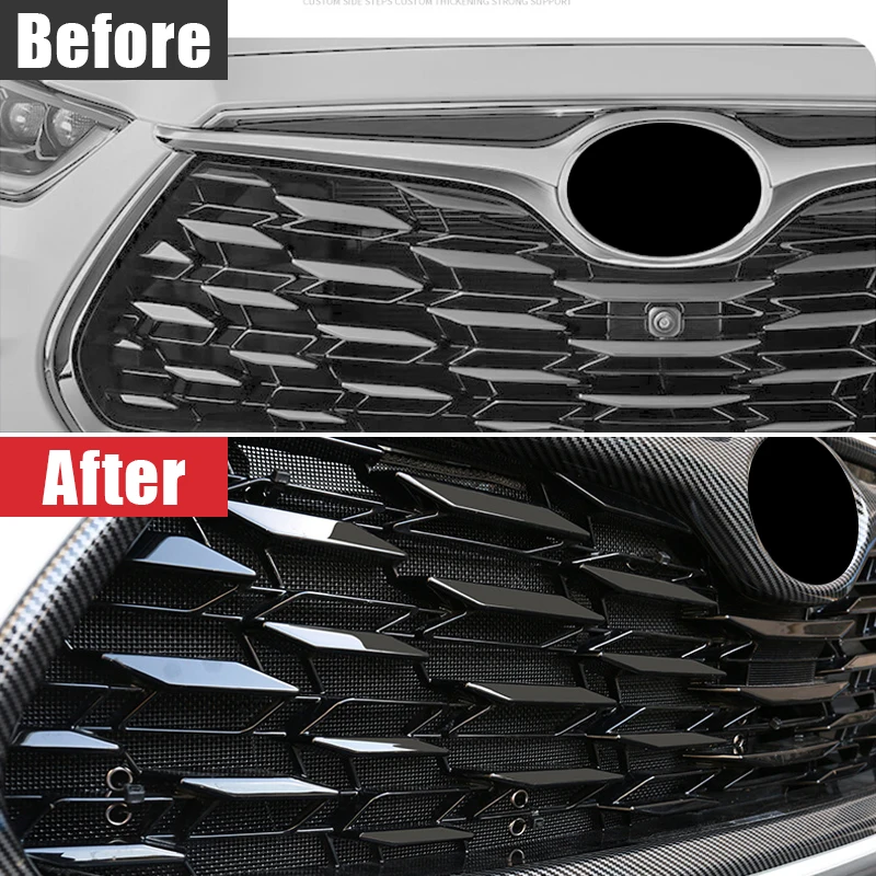 For Toyota Highlander XU70 Kluger Hybrid 2020 2021 2022 2023 2024 Car Front Grille Insect Screening Mesh Net Anti-mosquito Cover