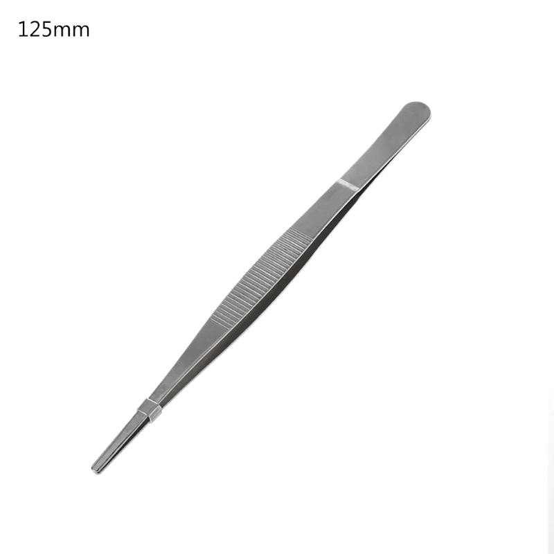 A2UD Pinças dentadas Churrasco Aço Inoxidável Longo Pinças Retas Home Medical