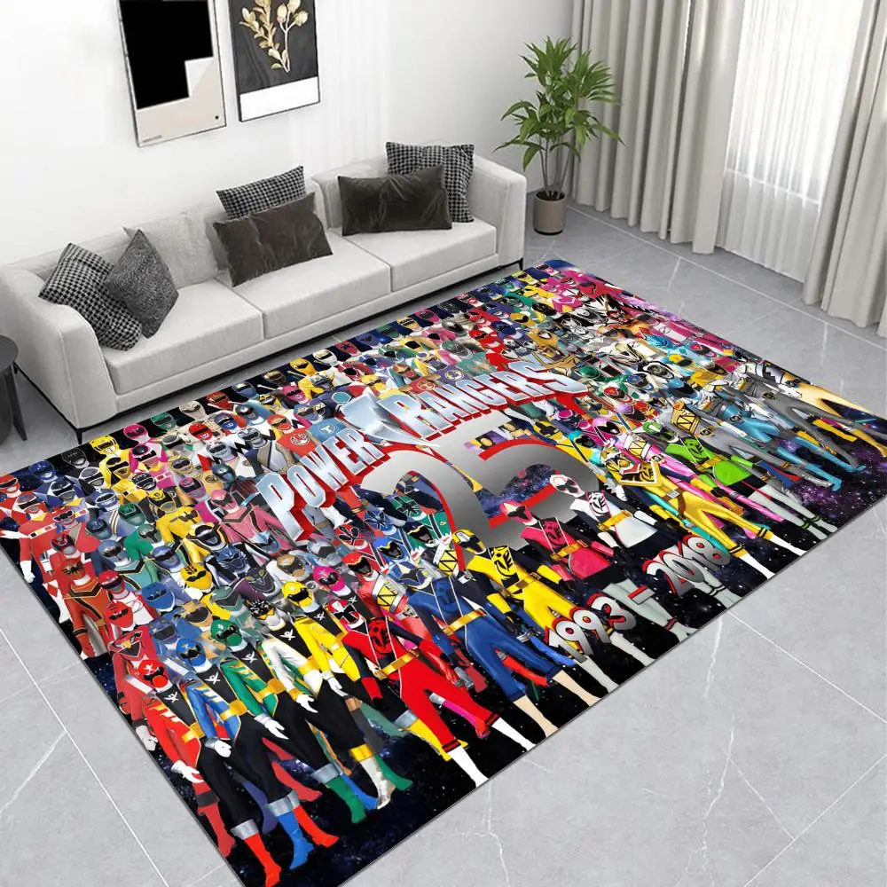 P-POWER-RANGERS Floor Mat Bathroom Mat Kids Room Bedroom Decoration Balcony Anti-Slip Doormat Living Room Welcome Rug