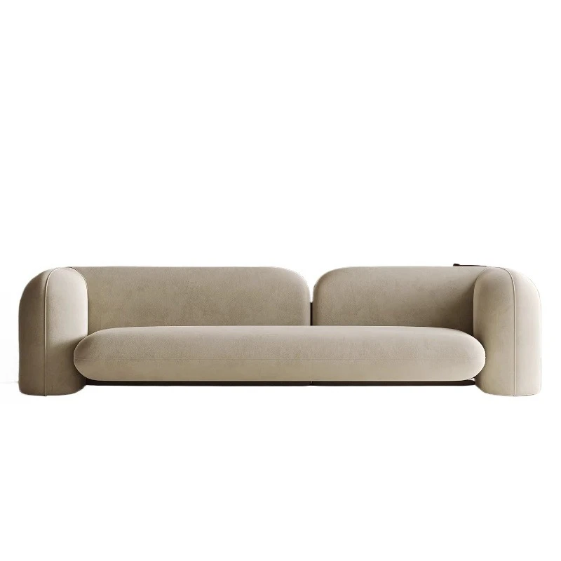

Italian minimalist negotiation matte fabric sofa small apartment wabi sand wind Internet celebrity designer 2025 popular sofa