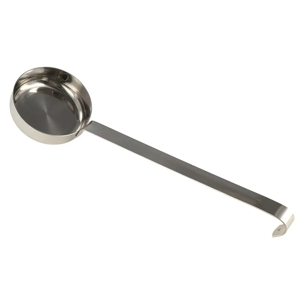 

Cooking Spoon Flat Bottom Pizza Sauce Spoon Long Handle Stainless Steel Soup Ladle Durable Italian Serving Spoon Kitchen