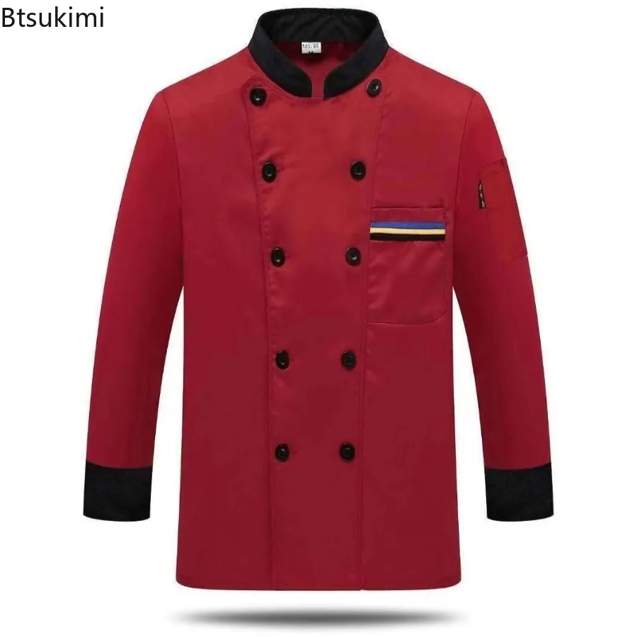 Kurtka kucharska 2025 Krótki rękaw Kurtka kucharska dla branży gastronomicznej Restauracja Szef kuchni Długi rękaw Płaszcz Odzież robocza hotelowa