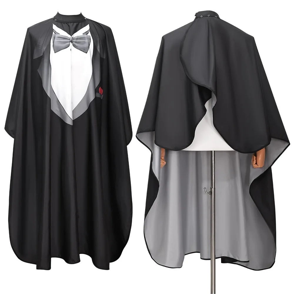 Pattern of Suit Barbershop Capes Antistatic Professional Salon Haircutting Shirt Buckle Styling Tools Hairdresser Apron Barber
