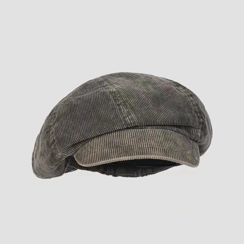 Czapki Retro Newsboy męskie ośmiokątne kapelusze jesienne brytyjskie malarki czapki moda sztruksowe berety Gorras baseballówka w stylu Casual