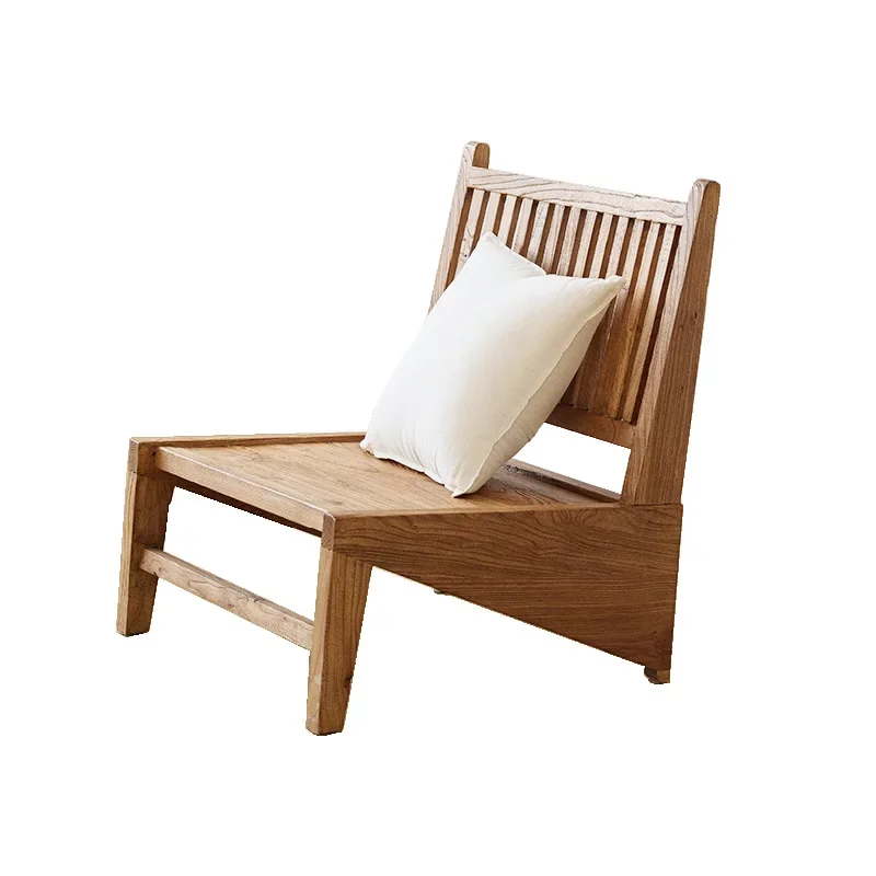 

New Chinese lazy, sofa chair in the ancient style, home living room solid wood leisure, bed and breakfast balcony recliner