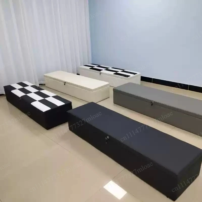 Solid wood shoe changing stool can be installed with solid doll long sofa stool, clothing doll box leather stool, locked