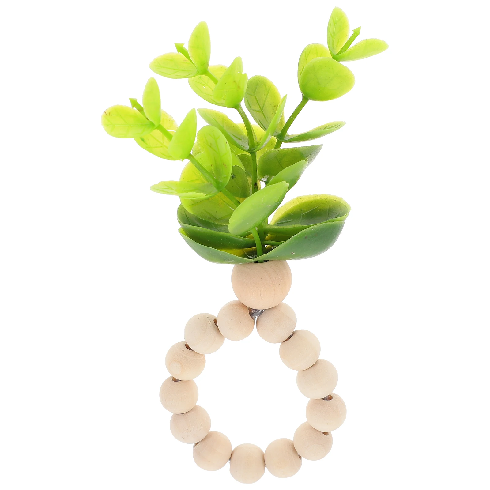

Leaf Napkin Ring Decorative Serviette Ring for Party Wedding Dinner Table Rustic Rope Beads Napkin Holder Reusable Hotel Home