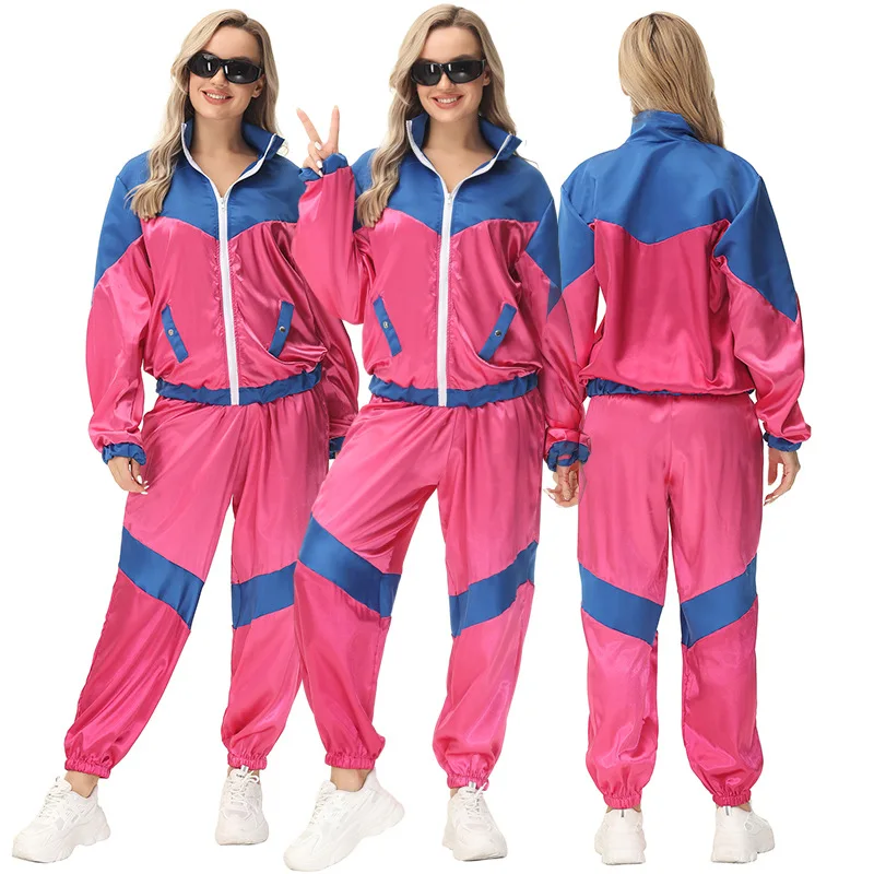 أزياء الهالوين الجديدة لعام 2025 ملابس ريترو ديسكو تريند الاسمية لمرحلة الأداء الهيب هوبكي لملابس المسرح العرقي للنساء