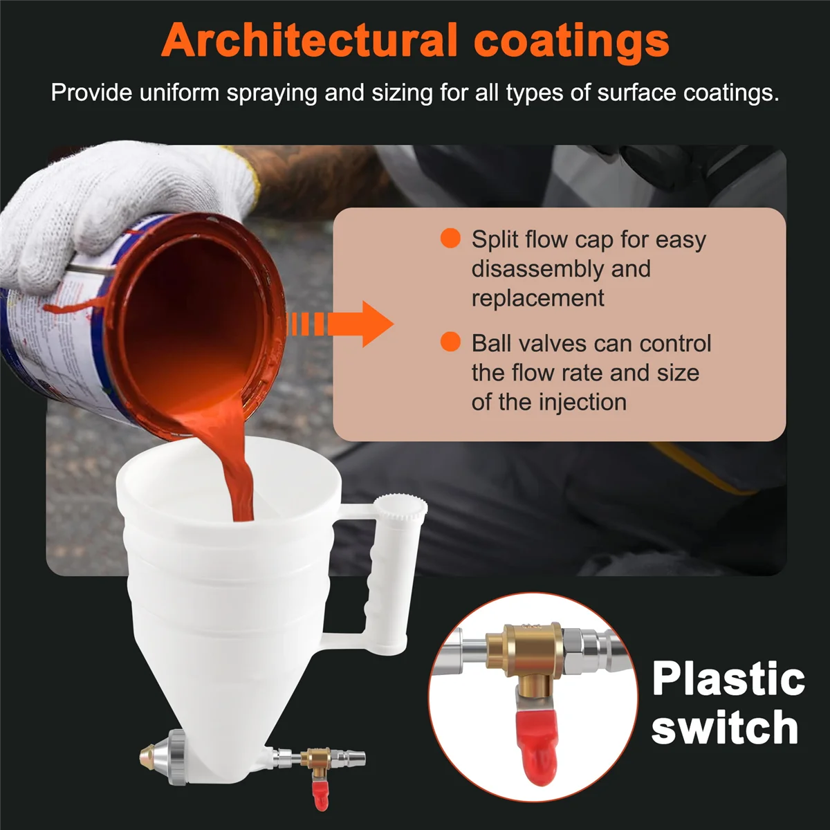 本物の石でコーティングされたプラスチック噴霧器,セメントモルタル噴霧器,ラテックスペイントスプレー,外壁ビル