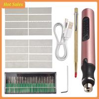 AA05 Rechargeable Cordless Mini Engraver Pen DIY Engraving Tool Kit For Metal Glass  Plastic Wood Jewelry Stencils