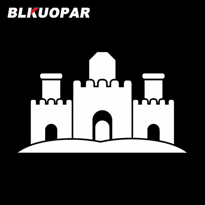 BLKUOPAR Beach Castle Sand Icons Car Sticker Funny Fashionable Decal Waterproof Creative Air Conditioner Bumper Decor Car Good