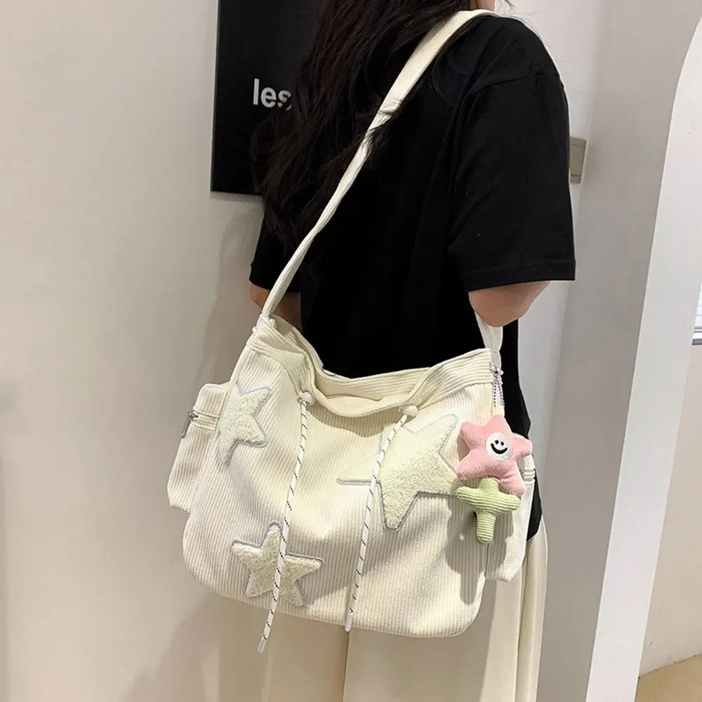 Bags Velvet Purse Wallets Large Capacity Teens Bag Drawstring Y2k Style Women Crossbody Bag Korean Handbags Star Shoulder Bags