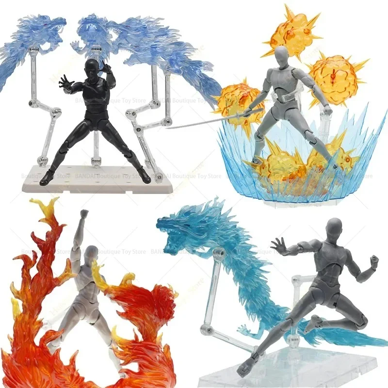 In Stock Shenlong Special Impact Effect Lightning Flame Explosion DIY Assembly Display Stand Model Decoration Toy Gift