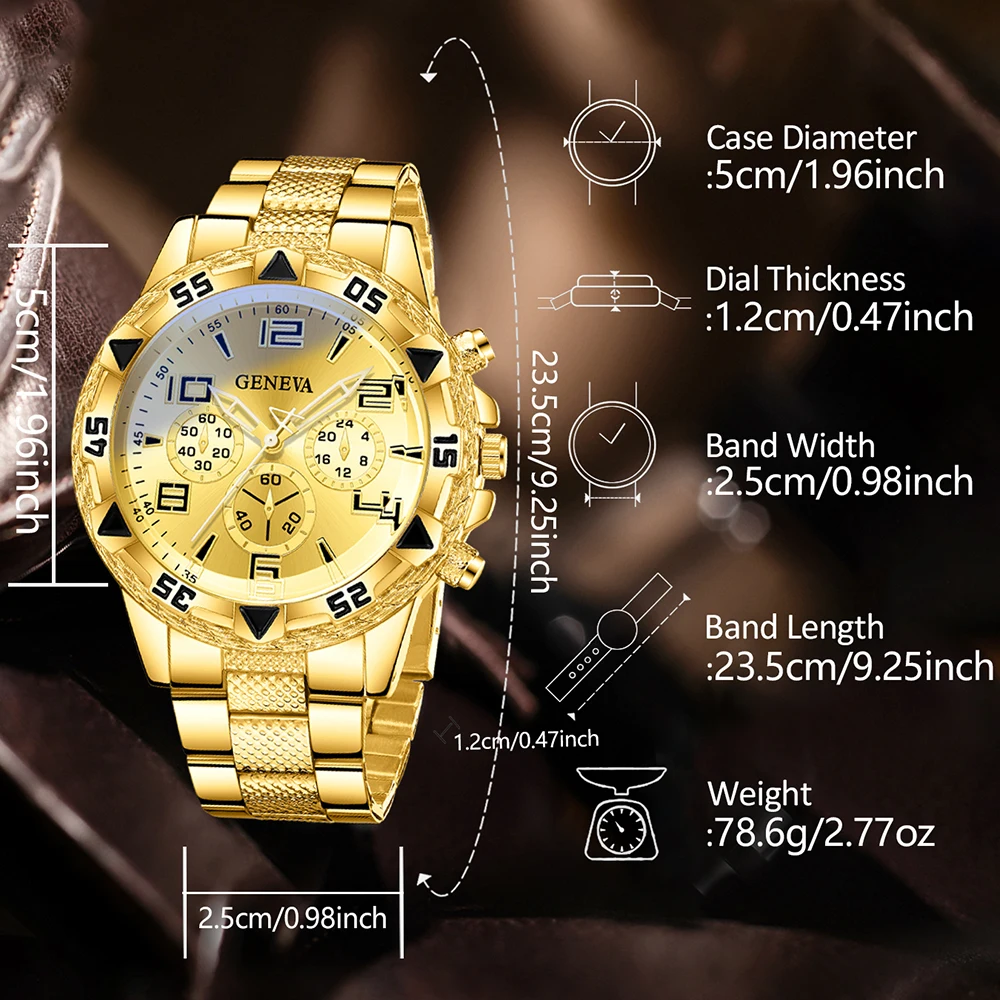 1PCS Luxury Men\'s Watch Business Trend Fashion Quartz Watch Suitable for Daily Clothing Matching Perfect Gift for Friends or Dad