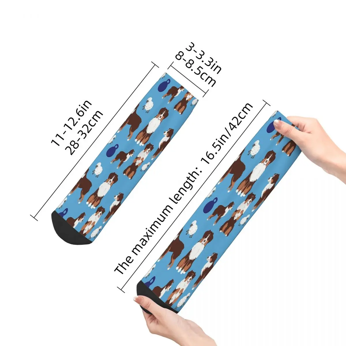 Aussie Pattern Australian Shepherd Meme Dog Doge Ankle Socks Male Mens Women Autumn Stockings Harajuku