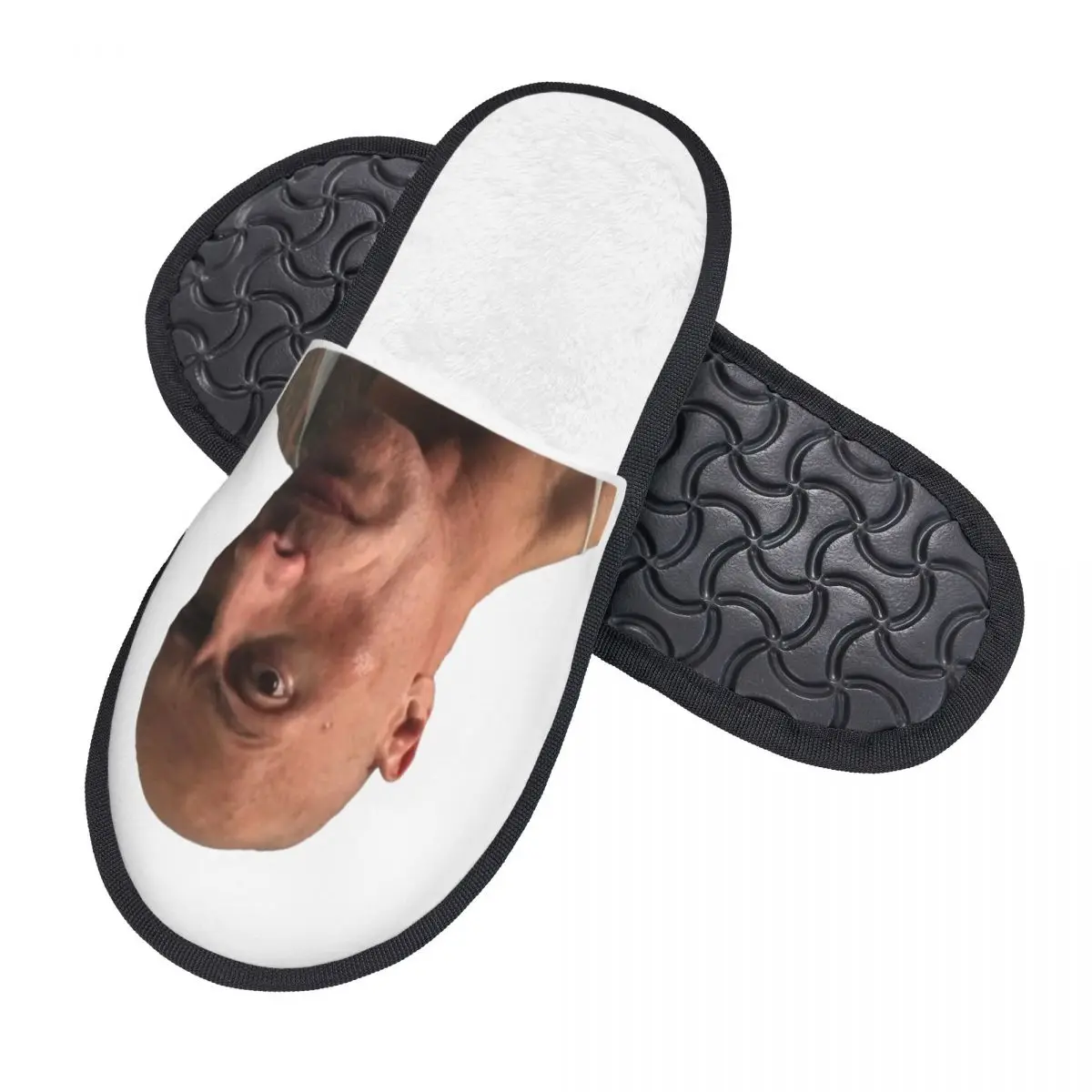 Custom Eyebrow Meme Dwayne The Rock Johnson Guest Slippers for Hotel Women House Slipper