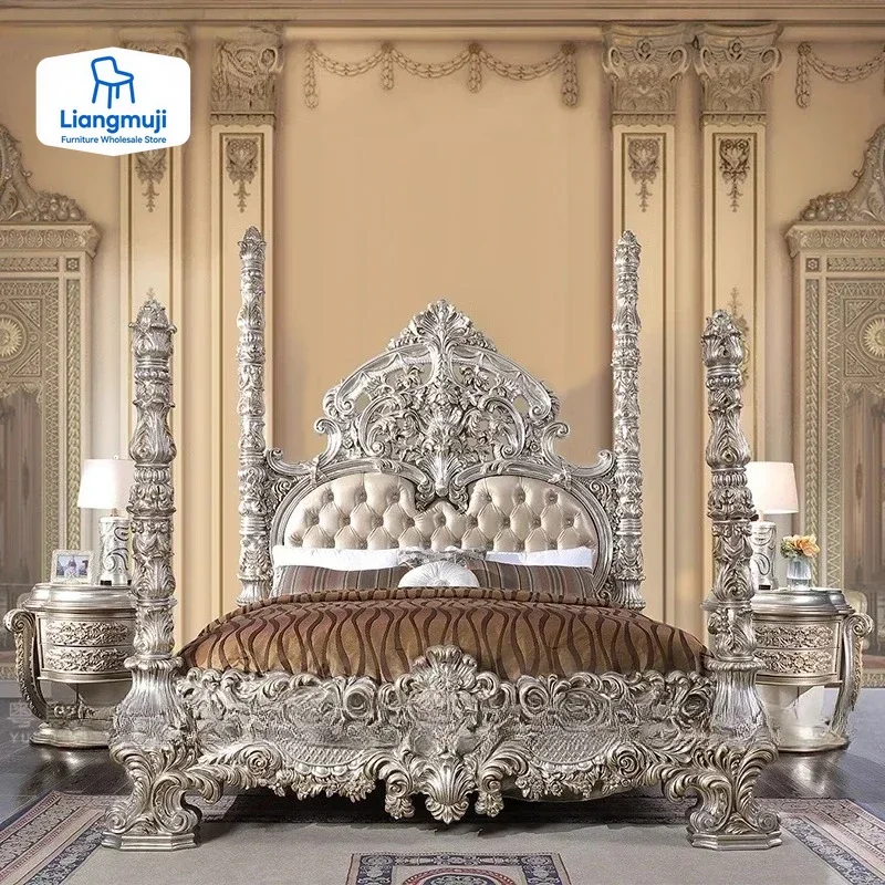 

Двойная светлая роскошная кровать на свадьбу, европейский каркас, свадебная кровать для квартиры, современный элитный дизайн, мебель для спальни Cama De Casal